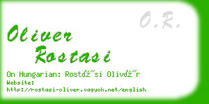 oliver rostasi business card